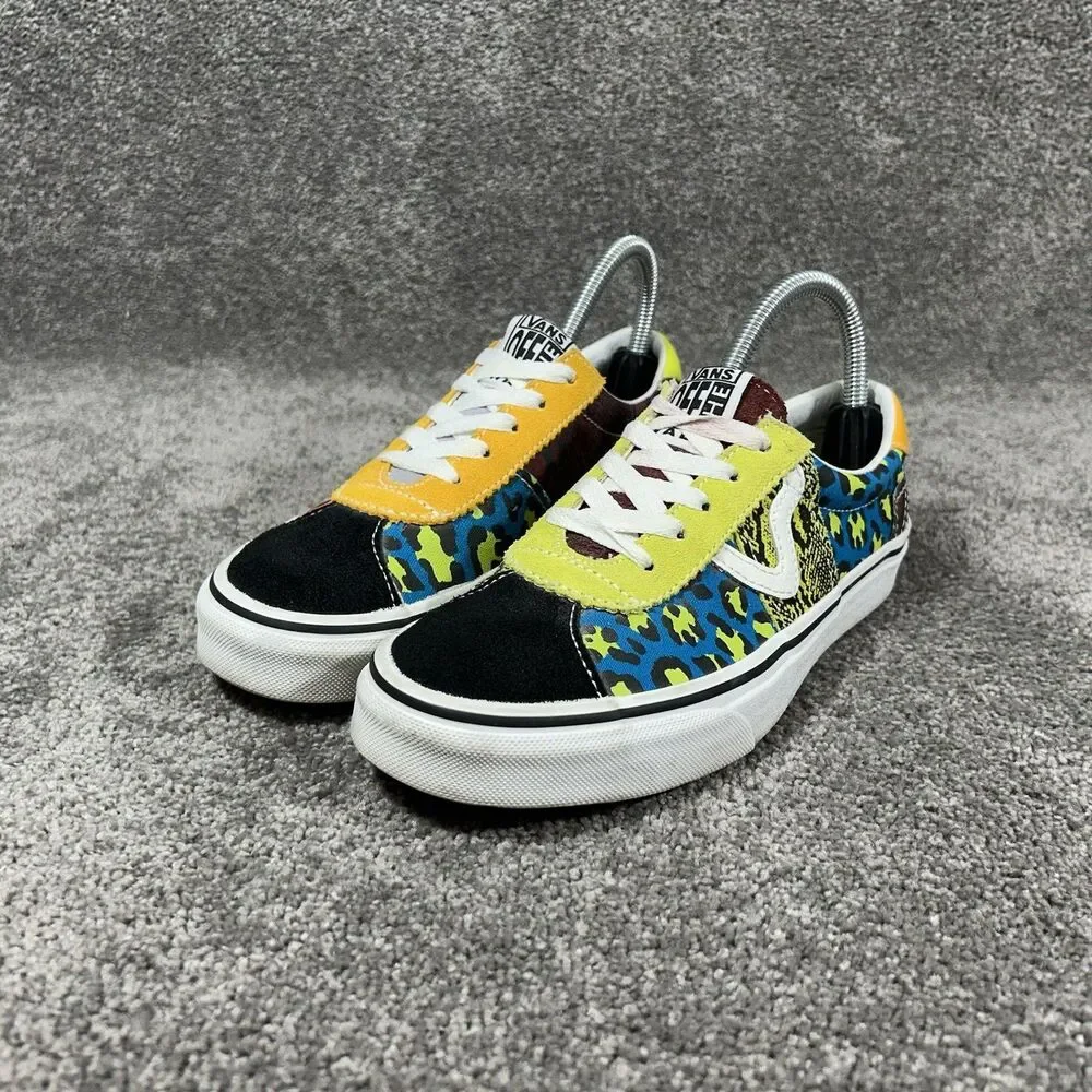 Vans Era Patch Work Women’s Size 7 Leopard Snake Print Skate Shoes Used